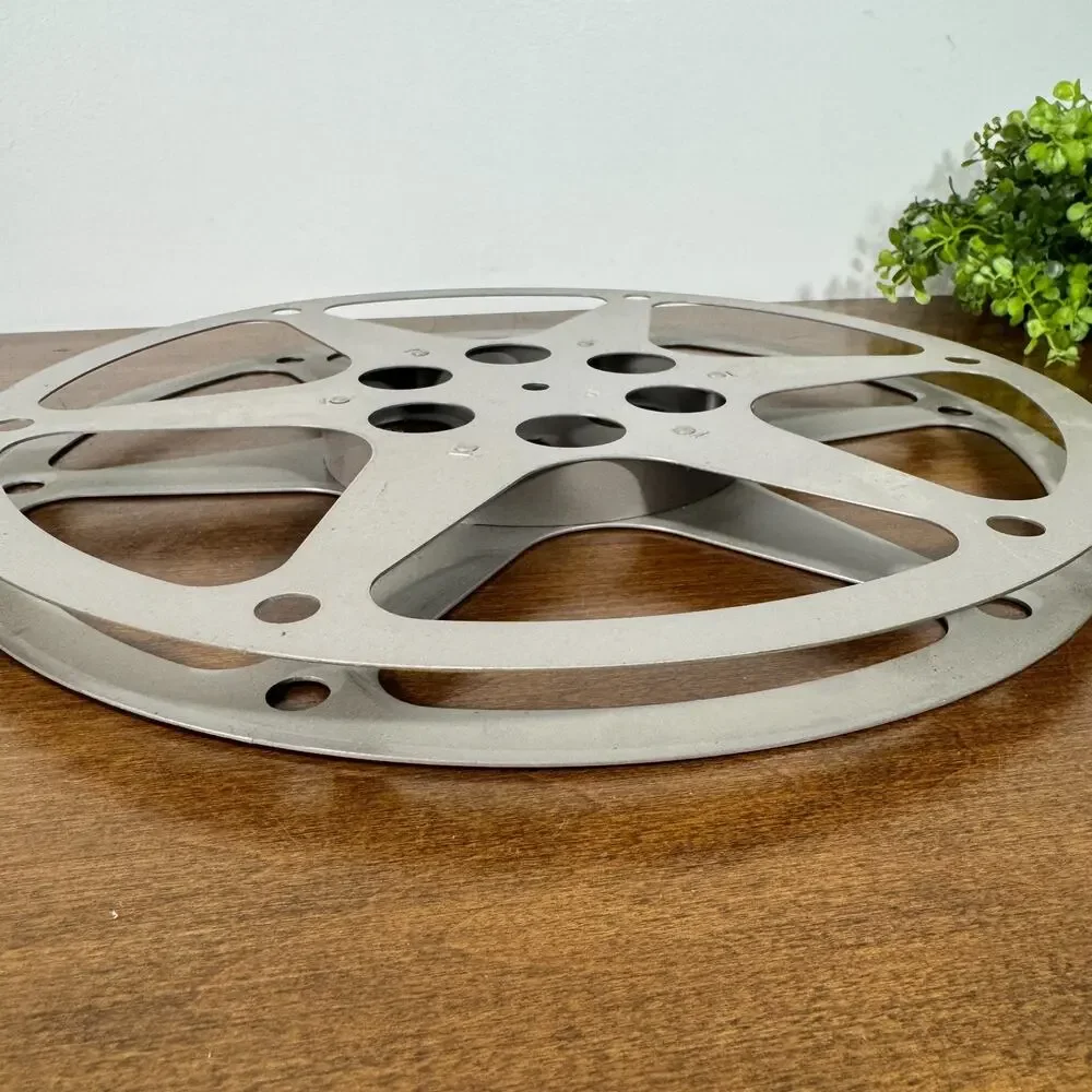 Vintage Scherr 16mm 1200 Ft Aluminum Metal Movie Film Reel Made in USA